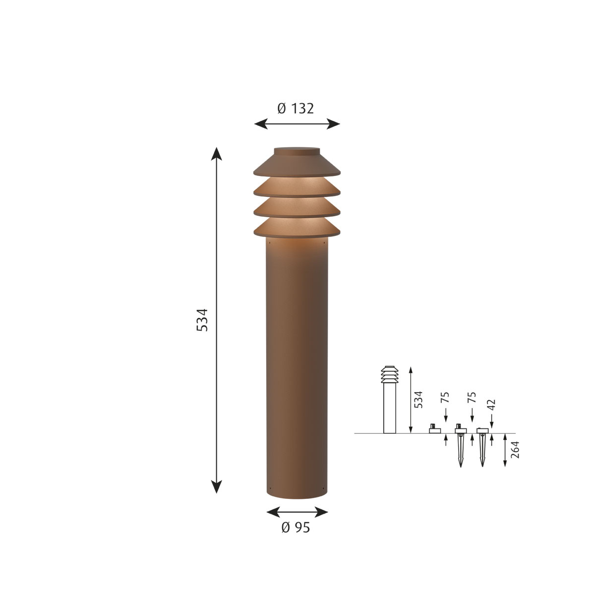 Bysted Garden long fotpl. UA corten